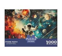 Puzzle 1000 Pieces Astronaut Challenge Games Strange Planet Fully Interlocking for Impossible Puzzles for Adults Jigsaw 38x26cm/1000pcs