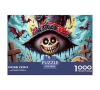 Puzzle 1000 Pieces Bats And Pumpkins Challenge Games Wansheng Theme Fully Interlocking for Impossible Puzzles Adults And Kids 38x26cm/1000pcs