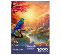 Puzzle 1000 Pieces Birds And Flowers Challenge Games Magpie Branches 100% Recycled Cardboard Educational Games for Adults Jigsaw 38x26cm/1000pcs