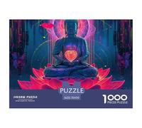 Puzzle 1000 Pieces Buddha Brainteasing Lotus Seat Randomly Shaped Pieces Educational Games Adults And Kids Age 12 Years Up 70x50cm/1000pcs