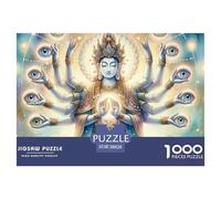 Puzzle 1000 Pieces Buddha Statue Challenge Games Nirvana 100% Recycled Cardboard for Impossible Puzzles for Adults Jigsaw 38x26cm/1000pcs