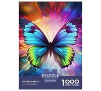 Puzzle 1000 Pieces Butterfly Brainteasing Gorgeous Butterfly 100% Recycled Cardboard Educational Games for Adults Jigsaw 70x50cm/1000pcs