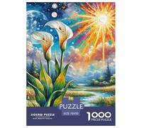 Puzzle 1000 Pieces Calla Lily Challenge Games Natural Wonders Fully Interlocking for Impossible Puzzles for Adults Jigsaw 70x50cm/1000pcs