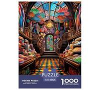 Puzzle 1000 Pieces Candy Store Brainteasing Gorgeous And Colorful 100% Recycled Cardboard Home Decoration Puzzles for Adults 38x26cm/1000pcs