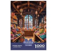 Puzzle 1000 Pieces Candy Store Challenge Games Gorgeous And Colorful 100% Recycled Cardboard Home Decoration for Adults Jigsaw 38x26cm/1000pcs