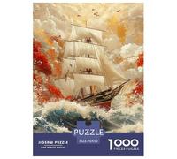 Puzzle 1000 Pieces Canvas Boat Brainteasing Rough Waters 100% Recycled Cardboard Educational Games Adults And Kids 70x50cm/1000pcs