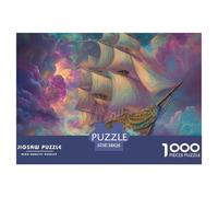 Puzzle 1000 Pieces Canvas Boat Brainteasing Rough Waters 100% Recycled Cardboard for Impossible Puzzles Adults And Kids 38x26cm/1000pcs