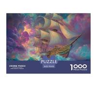Puzzle 1000 Pieces Canvas Boat Challenge Games Rough Waters 100% Recycled Cardboard for Impossible Puzzles for Adults Jigsaw 70x50cm/1000pcs