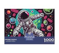 Puzzle 1000 Pieces Cartoon Astronaut3 Brainteasing Strange Planet Randomly Shaped Pieces Educational Games for Adults Jigsaw 38x26cm/1000pcs