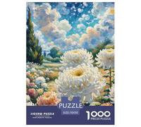 Puzzle 1000 Pieces Chrysanthemum Brainteasing Idyllic Landscape Fully Interlocking for Impossible Puzzles for Adults Jigsaw 70x50cm/1000pcs