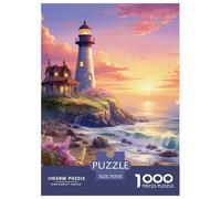 Puzzle 1000 Pieces Coastal Lighthouses Challenge Games Flowers Along The Coast 100% Recycled Cardboard Home Decoration for Adults Jigsaw 70x50cm/1000pcs