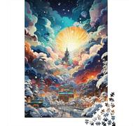 Puzzle 1000 Pieces Colorful Psychedelic Snowy Landscape Jigsaw Boys And Girls Puzzle Jigsaw Puzzle Education Game Toys Family Decoration 1000pcs (75x50cm)