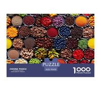 Puzzle 1000 Pieces Colourful Spices Challenge Games Food Feast 100% Recycled Cardboard for Impossible Puzzles for Adults Jigsaw 70x50cm/1000pcs