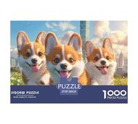 Puzzle 1000 Pieces Corgi Brainteasing Pet Dog 100% Recycled Cardboard Home Decoration Adults And Kids Age 12 Years Up 38x26cm/1000pcs
