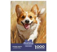 Puzzle 1000 Pieces Corgi Brainteasing Rural Scenery Randomly Shaped Pieces Home Decoration Adults And Kids Age 12 Years Up 70x50cm/1000pcs