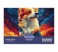Puzzle 1000 Pieces Corgi Challenge Games Pet Dog 100% Recycled Cardboard for Impossible Puzzles Adults And Kids Age 12 Years Up 70x50cm/1000pcs