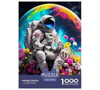 Puzzle 1000 Pieces Cosmic Planets Brainteasing Astronaut 100% Recycled Cardboard Home Decoration for Adults Jigsaw 70x50cm/1000pcs