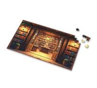 Puzzle 1000 Pieces Cozy Corner: A Warm Library Entrance Illuminated By Soft Light Picture Puzzle Toys & Games Toys For Ages 8-13(500PCS)