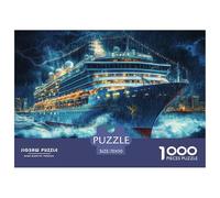 Puzzle 1000 Pieces Cruise Ship Brainteasing Vessels 100% Recycled Cardboard Educational Games Puzzles for Adults 70x50cm/1000pcs