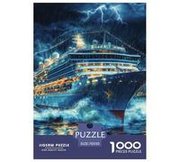 Puzzle 1000 Pieces Cruise Ship Challenge Games Vessels 100% Recycled Cardboard for Impossible Puzzles for Adults Jigsaw 70x50cm/1000pcs
