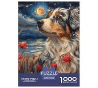 Puzzle 1000 Pieces Cute Border Collie Challenge Games Cute Pets 100% Recycled Cardboard Home Decoration for Adults Jigsaw 70x50cm/1000pcs
