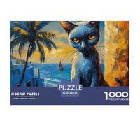 Puzzle 1000 Pieces Cute Cat Brainteasing Siamese Kitten Fully Interlocking Home Decoration Adults And Kids Age 12 Years Up 38x26cm/1000pcs