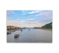 Puzzle 1000 Pieces Danube River in The Budapest City Family Fun and Casual Beginner Puzzles Educational