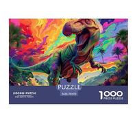 Puzzle 1000 Pieces Dinosaur Brainteasing Tyrannosaurus Rex 100% Recycled Cardboard Educational Games Puzzles for Adults 70x50cm/1000pcs