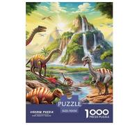 Puzzle 1000 Pieces Dinosaur Park Brainteasing Jurassic Randomly Shaped Pieces Educational Games Puzzles for Adults 70x50cm/1000pcs