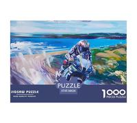 Puzzle 1000 Pieces Dirt Bike Brainteasing Ring Road Fully Interlocking Home Decoration for Adults Jigsaw 38x26cm/1000pcs