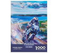 Puzzle 1000 Pieces Dirt Bike Brainteasing Ring Road Randomly Shaped Pieces for Impossible Puzzles Adults And Kids Age 12 Years Up 38x26cm/1000pcs