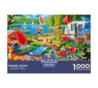 Puzzle 1000 Pieces Dog Brainteasing Holiday Resort 100% Recycled Cardboard Educational Games Adults And Kids 38x26cm/1000pcs