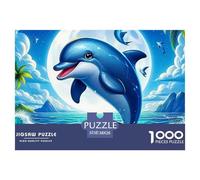 Puzzle 1000 Pieces Dolphin Brainteasing Marine Animal Series Randomly Shaped Pieces Home Decoration Puzzles for Adults 38x26cm/1000pcs