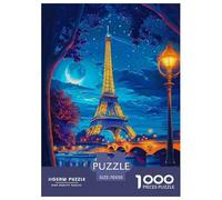 Puzzle 1000 Pieces Eiffel Tower Brainteasing Urban Landscape Series Fully Interlocking for Impossible Puzzles for Adults Jigsaw 70x50cm/1000pcs