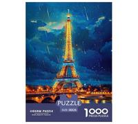 Puzzle 1000 Pieces Eiffel Tower Brainteasing Urban Landscape Series Randomly Shaped Pieces Educational Games Adults And Kids 38x26cm/1000pcs