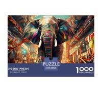 Puzzle 1000 Pieces Elephant Brainteasing African Animals 100% Recycled Cardboard Educational Games Adults And Kids Age 12 Years Up 38x26cm/1000pcs