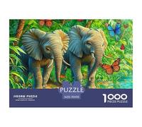 Puzzle 1000 Pieces Elephant Brainteasing Wildlife Series Fully Interlocking Home Decoration Adults And Kids Age 12 Years Up 70x50cm/1000pcs