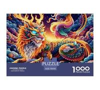 Puzzle 1000 Pieces Evil Dragon Challenge Games Kylin 100% Recycled Cardboard Educational Games Adults And Kids Age 12 Years Up 70x50cm/1000pcs
