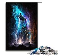 Puzzle 1000 Pieces Fantasy Wolf Jigsaw for Adults Wooden Educational Game Challenge Toy 75x50cm