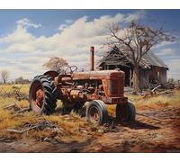 Puzzle 1000 Pieces Farm Tractor in Autumn Family Interactive Fun Puzzle Home Decoration