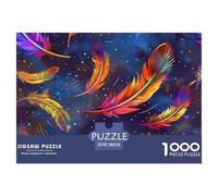 Puzzle 1000 Pieces Feather Brainteasing Advanced Pattern 100% Recycled Cardboard Home Decoration Adults And Kids 38x26cm/1000pcs