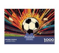 Puzzle 1000 Pieces Football Brainteasing Passionate Football Randomly Shaped Pieces Educational Games for Adults Jigsaw 38x26cm/1000pcs