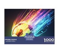 Puzzle 1000 Pieces Football Challenge Games Passionate Football 100% Recycled Cardboard for Impossible Puzzles Adults And Kids 38x26cm/1000pcs