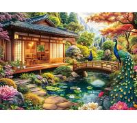 Puzzle 1000 pieces for adults, classic educational game, beautiful decoration, cozy peacock house, puzzles, gifts
