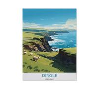 Puzzle 1000 Pieces for Adults, Dingle Ireland Viage Travel Poster, Puzzle Puzzle, Difficult Perfect Educational Gift for Boys and Girls, BH26x38cmJ271