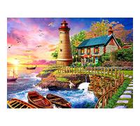 Puzzle 1000 pieces for adults, Impossible arcade game for the whole family, colorful puzzle game - lighthouse by the sea, home decoration