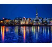 Puzzle 1000 Pieces Frozen River Along The Waterfront Classic Puzzle DIY Kit Toy Unique Gift Home Decoration 50x70CM