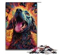 Puzzle 1000 Pieces Future Colorful Psychedelic Dog75 Jigsaw for Adults Wooden Educational Game Challenge Toy 1000 PCS
