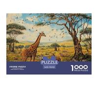 Puzzle 1000 Pieces Giraffe Brainteasing Animal Migration 100% Recycled Cardboard for Impossible Puzzles Adults And Kids Age 12 Years Up 70x50cm/1000pcs