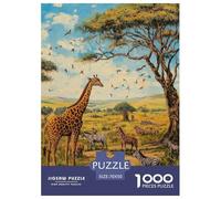 Puzzle 1000 Pieces Giraffe Brainteasing Animal Migration Randomly Shaped Pieces for Impossible Puzzles Adults And Kids 70x50cm/1000pcs